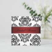 Rood en zwart Vrijgezellenfeest Kaart (Staand voorkant)