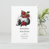 Rood en zwart Vrijgezellenfeest Kaart (Staand voorkant)