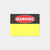 Rood- en zwart waarschuwingssignaal post-it® notes (Voorkant)