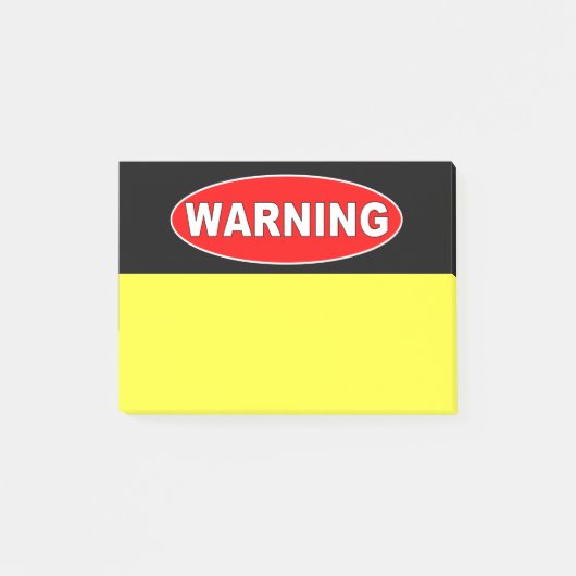 Rood- en zwart waarschuwingssignaal post-it® notes (Voorkant)