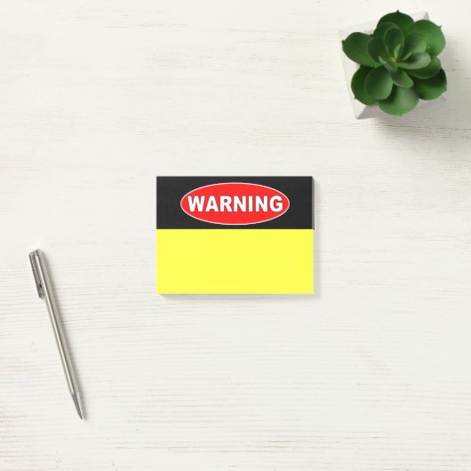 Rood- en zwart waarschuwingssignaal post-it® notes (Kantoor)