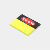 Rood- en zwart waarschuwingssignaal post-it® notes (Schuin)