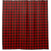 Rood en Zwart Wallace Clan Schotse Tartan Douchegordijn (Voorkant)