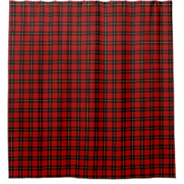 Rood en Zwart Wallace Clan Schotse Tartan Douchegordijn