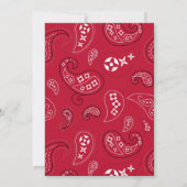 Rood en Zwart Western Bandana Print Verjaardagsfee Kaart (Achterkant)