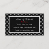 Rood en zwart-wit met lint visitekaartje (Achterkant)