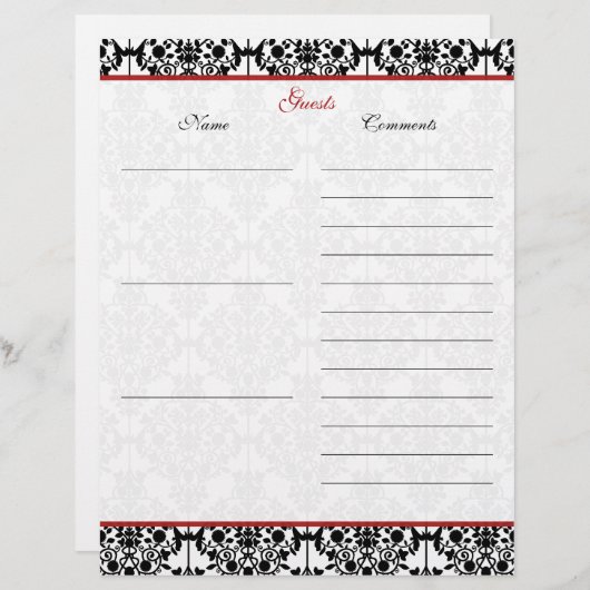 Rood- en zwart-witboek van Linen Guest (Voorkant / Achterkant)