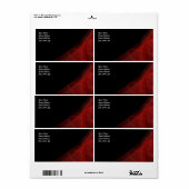 Rood- en zwart-witlabel met achtergrondlabel etiket (Full Sheet)