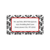 Rood- en zwart-witmasker #4 Stippen verzending Etiket (Voorkant)