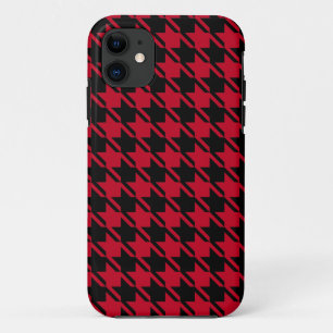 Rood- en zwart-witmontagepatroon Case-Mate iPhone case