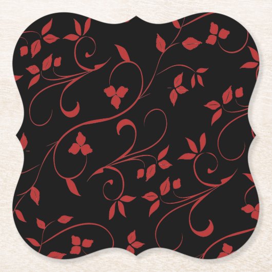 Rood- en zwart-witverbijsterend kartonnen onderzetters (Voorkant)