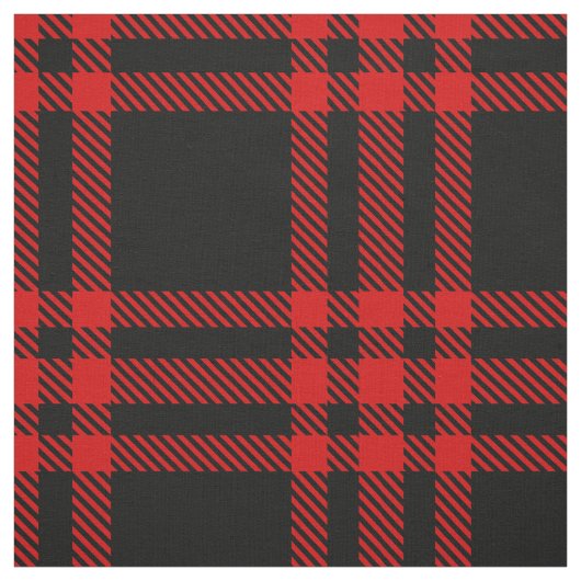Rood en Zwart XL geruit Tartan Stof (Swatch)