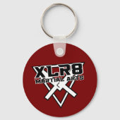 Rood en zwart XLR8 Sleutelhanger (Voorkant)