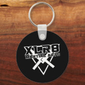 Rood en zwart XLR8 Sleutelhanger (Achterkant)