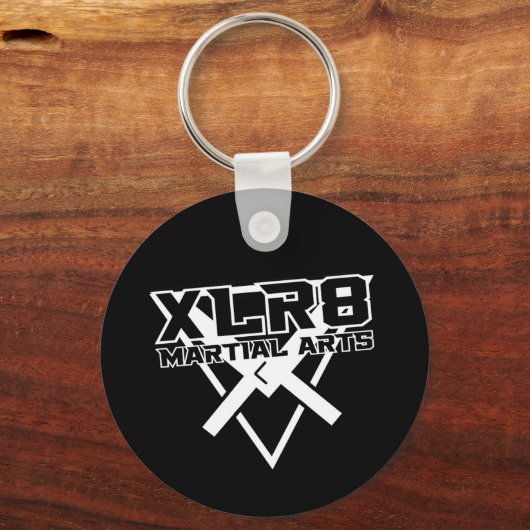 Rood en zwart XLR8 Sleutelhanger (Achterkant)