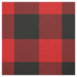 Rood en zwart XXL Buffel Check geruite Tartan Stof