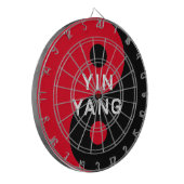 Rood en zwart YinYang symbool aangepaste dartboard Dartbord (Voorkant Links)