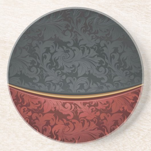  rood en zwart zandsteen onderzetter (Voorkant)