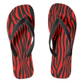 Rood en Zwart Zebra Teenslippers (Voetbed)