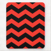 Rood en zwart Zig Zag Pattern Muismat (Voorkant)