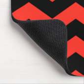 Rood en zwart zigzagpatroon muismat (Hoek)