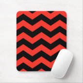Rood en zwart zigzagpatroon muismat (Met muis)