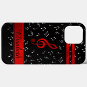 rood en zwart, zilver muzieknotities Otter Box Ott Case-Mate iPhone Case (Achterkant (horizontaal))