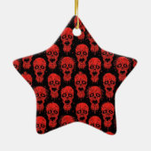 Rood en zwart Zombie Apocalypse Pattern Keramisch Ornament (Achterkant)