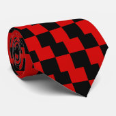 Rood en zwart Zs Stropdas (Opgerold)