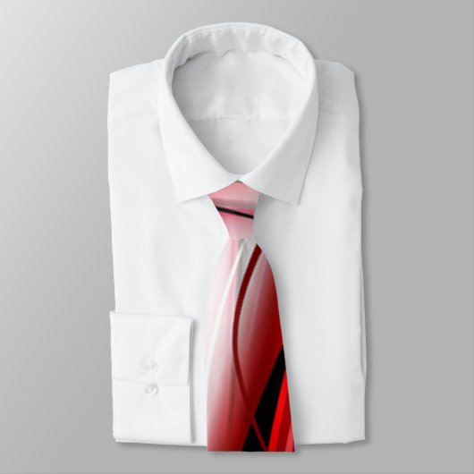 Rood en zwart zwijn stropdas (Gebonden)