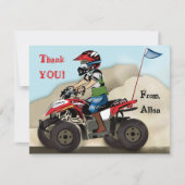 Rood- en zwarte ATV-Kind Notitiekaartje (Voorkant)