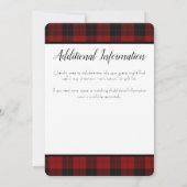 Rood- en zwarte avontuuruitnodiging kaart (Achterkant)