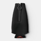 Rood- en zwarte-brandafdeling — Logo op maat Flesjeskoeler (Achterkant)