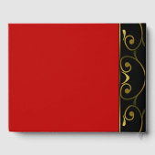 Rood- en zwarte-bruiloft gastenboek (Achterkant)