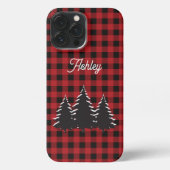 Rood- en zwarte buffelbomen iPhone hoesje (Achterkant)