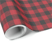 Rood- en zwarte buffelcontainer cadeaupapier (Rol Hoek)