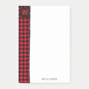 Rood- en zwarte buffellogo 4 x 6 post-it® notes