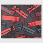 Rood- en zwarte Cadeaus Cadeaupapier (Vlak)