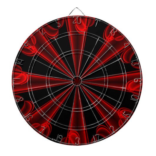 Rood- en Zwarte Dart Board Dartbord (Voorkant)