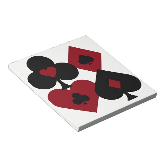 Rood- en zwarte dopjes voor schijfjes notitieblok (Schuin)