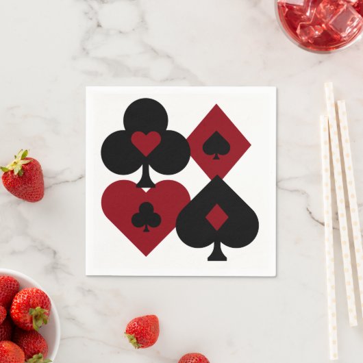 Rood- en zwarte dopjes voor schijfjes servetten (Insitu)