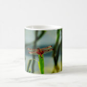 Rood- en zwarte dragonvlieg met schroefdraad koffiemok (Center)