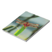 Rood- en zwarte dragonvlieg met schroefdraad notitieblok (Linkerzijde)