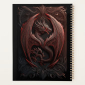 Rood- en zwarte drakenplanner planner (Achterkant)