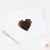 Rood- en zwarte fractale achtergrondhartsticker hart sticker (Envelop)