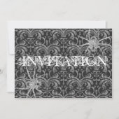 Rood- en zwarte gothic Halloween Ball, Vampire Att Kaart (Voorkant)