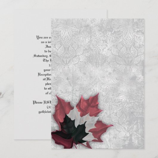 Rood en zwarte Gothic Kaart (Voorkant / Achterkant)