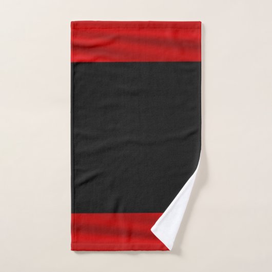 Rood- en zwarte handdoekset bad handdoek (Handdoek)