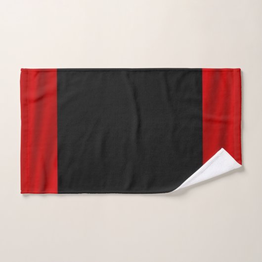 Rood- en zwarte handdoekset bad handdoek (Handdoek)