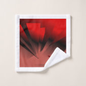 Rood- en zwarte handdoekset bad handdoek (Wasdoekje)